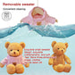 AUCOOMA Teddy Bear Stuffed Animal Cute Teddy Bears Plush Pink Hoodie Gifts for Kids 11.8