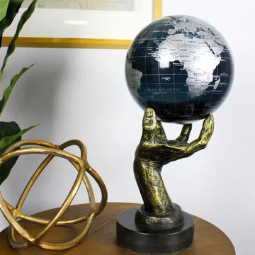 Mova Globe Metallic White And Gold 6'