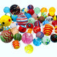 43 Unique Handmade Marbles Large Glass Big Marbles Assorted Sizes For Kids Ages 4-8-12 Collector Colored Play Marbles Glow In The Dark Marbles(43Pcs)
