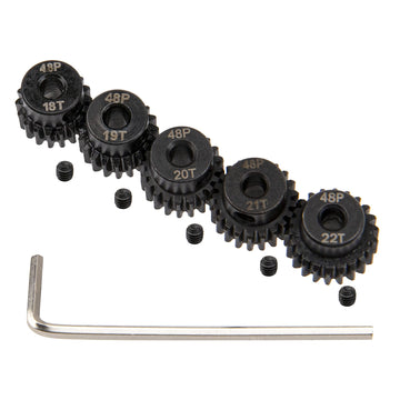 5Pack Sharegoo Steel 48P 3.175Mm Pinion Gear Sets 18T 19T 20T 21T 22T Fit 3.175Mm (1/8-Inch) Shaft Compatible With Arrma Hpi Kyo
