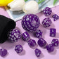 Civaner 15 Pcs Complete Polyhedral Dice Set D3-D100 Spherical RPG Dice Set in Opaque Black, 100 Sides for Role Playing Table Gam