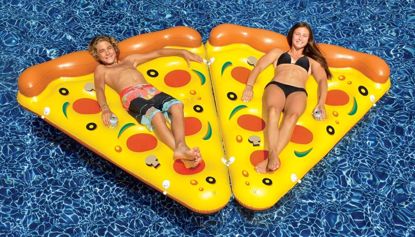 2-Pack Of Swimline Giant Inflatable Pizza Slice Float Rafts | 2 X 90645