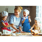 Yaomiao 4 Pieces Kids Apron With Pocket Children Adjustable Chef Apron For Cooking Baking Painting (Green, Orange, Red, Blue,S For 2-6 Age)