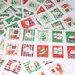 Merry Christmas Holiday Stamps Creative Sticker Assortment, 100 Stickers - Best Gift for Kids! Santa, Christmas Tree, Snowman an
