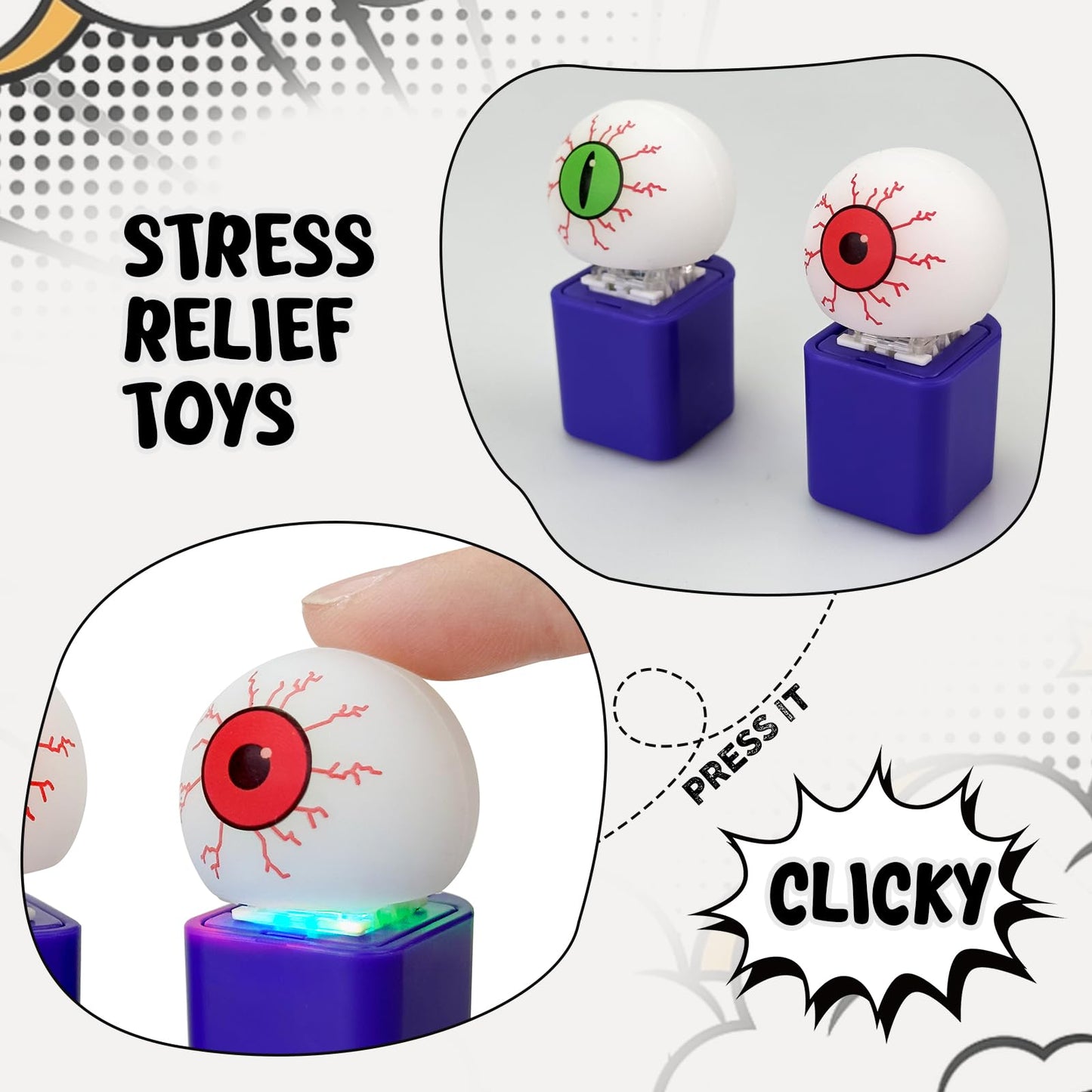 Keyboard Fidget Toy for Adults with Sound,Keyboard Clicker with LED Light ,Keyboard Decompression Toys Button Gifts to Relief St