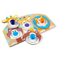 Melissa & Doug Wooden Jumbo Knob Safari Animal Puzzle, 3 Pieces, Multi Color, Model 3439