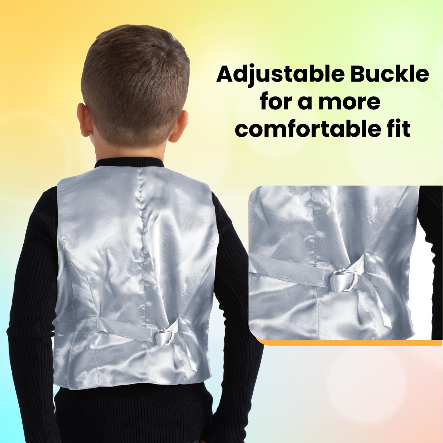 Silver Sequined Vest - Size XL (14-16)