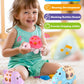 Zmzs Baby Girl Toy Cars For Babies, Push Cars For Toddlers Girls, Friction Powered Rattle And Roll Cars, Soft Rubber Rattle Toy Vehilces For Infant Boys Birthday