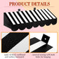4 Pcs 3D Circus Awning Wall Decoration Carnival Stripes Awning for Carnival Theme Party Classroom Decorations(Black, Striped Sty