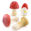 GUFOPONAS 1.5Inch Mushroom Toy Set Fantastic Fungi Figure 4PCS Realistic Life Cycle of Mushroom Decor for Diorama Projects Kids