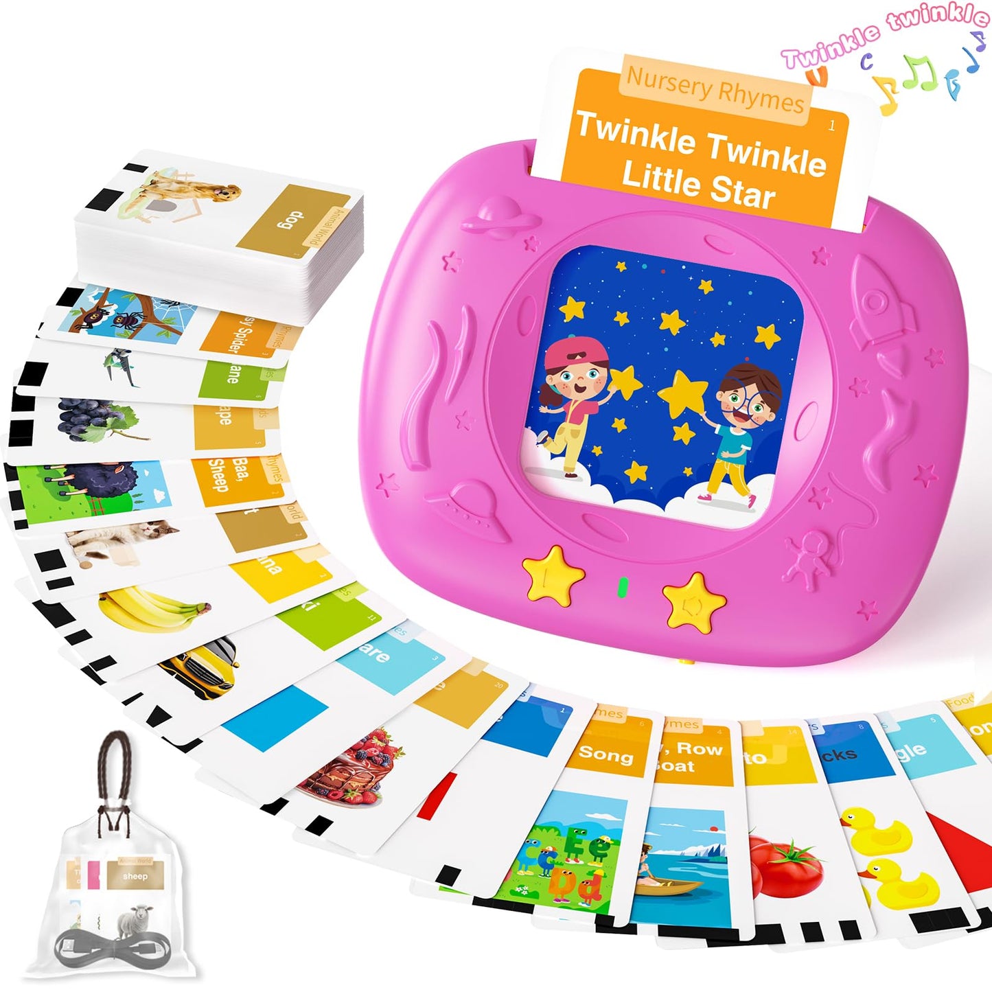 Homestec Toddlers Talking Flash Cards With American Accent & 144 Sight Words, Speech Therapy Toys For 3 4 5 6 Years Old Boys And