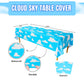 Blue Orchards Cloud Sky Table Covers (Pack Of 2) - 54'X108' Xl - Cloud Decorations, Cloud Backdrop, Sky Backdrop, Cloud Tablecloth, Sky Birthday Party Supplies, Cloud Theme Birthday Party