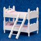 Dollhouse Miniature 1:12 Scale White and Pink Bunkbeds with Ladder #T5413