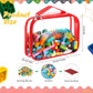 Sanwuta 3 Packs Toy Storage Bags With Zipper, Clear Pvc Organizing Bags, Waterproof Toy Bags For Board Games, Building Blocks, T
