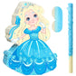 Threan Princess Piñata Girl Princess Party Piñata Set, Winter Party Piñata Princess Piñata Stick Blindfold Mask For Winter Princess Theme Girl Baby Birthday Party Supplies Decoration