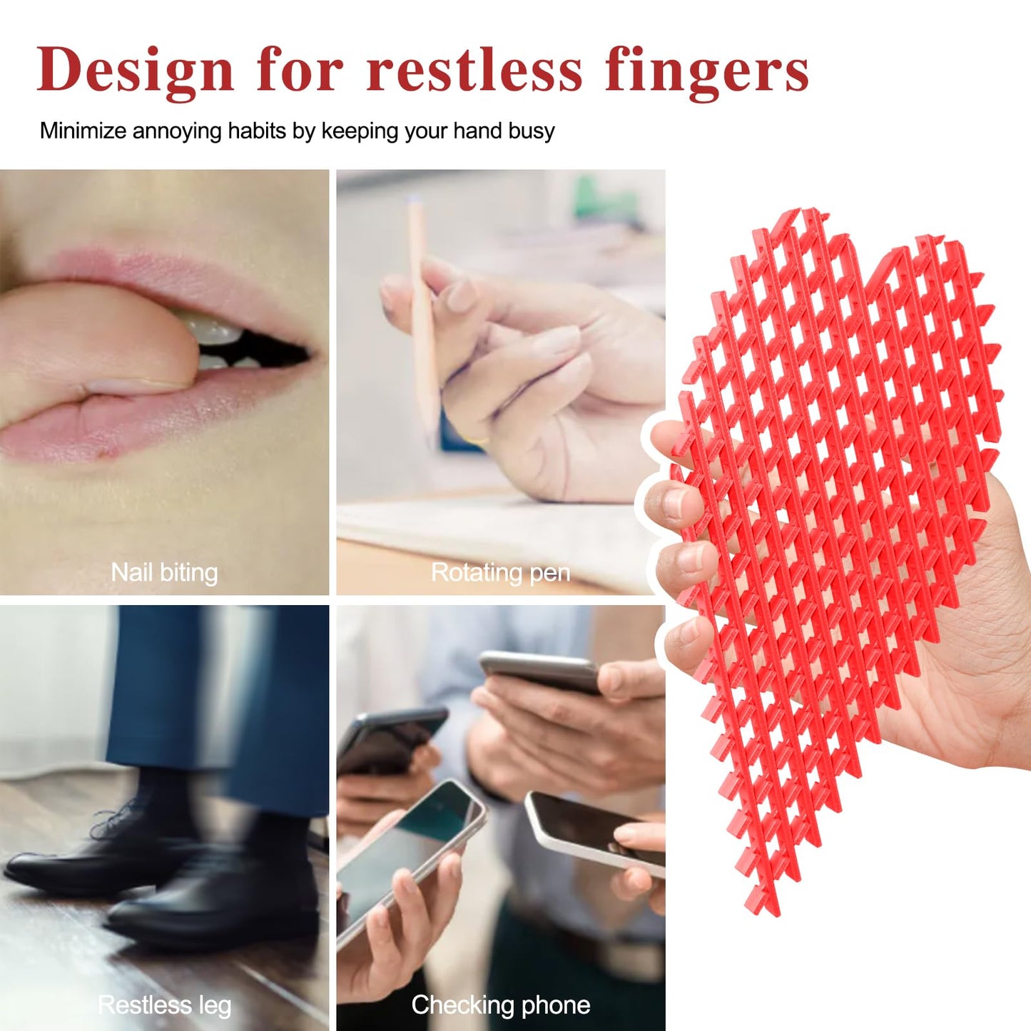 Original Heart Shape Fidget Worms - Stress And Anxiety Relief Calming Fidgets Desk Toys For Adults And Children