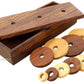 TOSQP27 Tower of Hanoi Wooden Puzzle - 9 Rings Logic Game, Premium Rosewood, Model MN-Tower-Puzzle-Hanoi