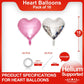 Pink Heart Shaped Balloons Pack Of 10, 18 Inch Love Valentine Balloons Silver Heart Romantic Balloons For Valentines Day Propose