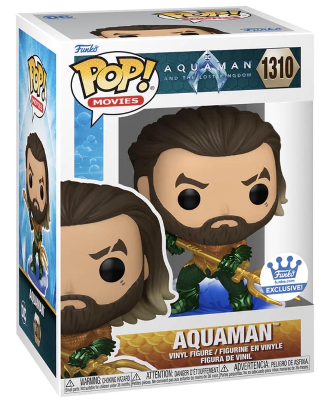 Funko Pop! Movies: DC Comics - Aquaman on Wave Shop limited availability