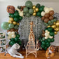 Sage Green Brown Balloons, 60Pcs Green Brown Beige Jungle Safari Wild Woodland Balloon, Retro Green Metallic Gold Coffee Apricot