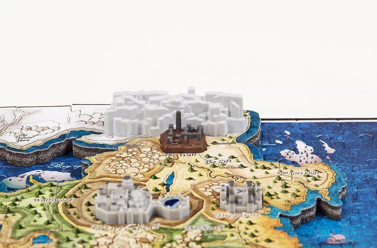 4D Cityscape Game of Thrones 4D Puzzle - Westeros & Essos, 891 Pieces, Multi Color, Plastic, Reg Size, Model AD778