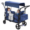 Stroller Wagon for 2 Kids, Baby Wagon Stroller with Adjustable Handle for Infants and Toddlers (Light Blue)