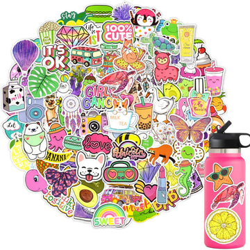 Qtl 250Pcs Cute Vinyl Stickers For Girls Stickers For Kids Teens Girls Easter Basket Stuffers Gifts Water Bottle Stickers For Hy