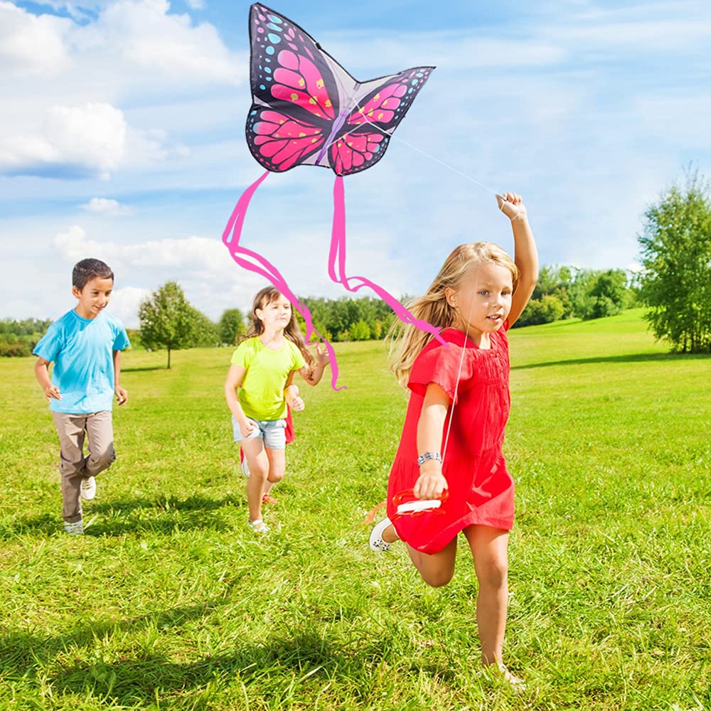 Butterfly Kite For Kids And Adults, Easy To Fly Large Butterfly Kites With Long Tail For Kids Age 4-8-12 Outdoor Games Activitie