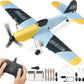 Vevor Rc Plane, 2.4Ghz 3 Channel Rc Airplane With 6-Axis Gyro Stabilizer&2 Batteries, Ready To Fly Bf-109 Fighter Aircraft Plane
