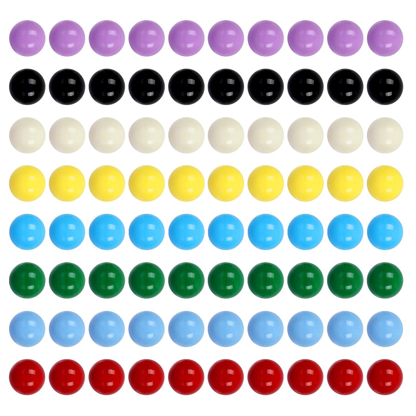 Laviesto Game Replacement Marbles,80Pcs Solid Color Game Balls For Chinese Checkers,Aggravation Game,Marble Run,Marble Games(14Mm/8 Colors)