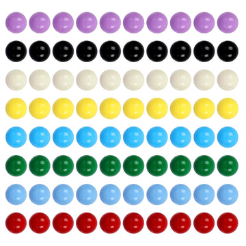 Laviesto Game Replacement Marbles,80Pcs Solid Color Game Balls For Chinese Checkers,Aggravation Game,Marble Run,Marble Games(14Mm/8 Colors)