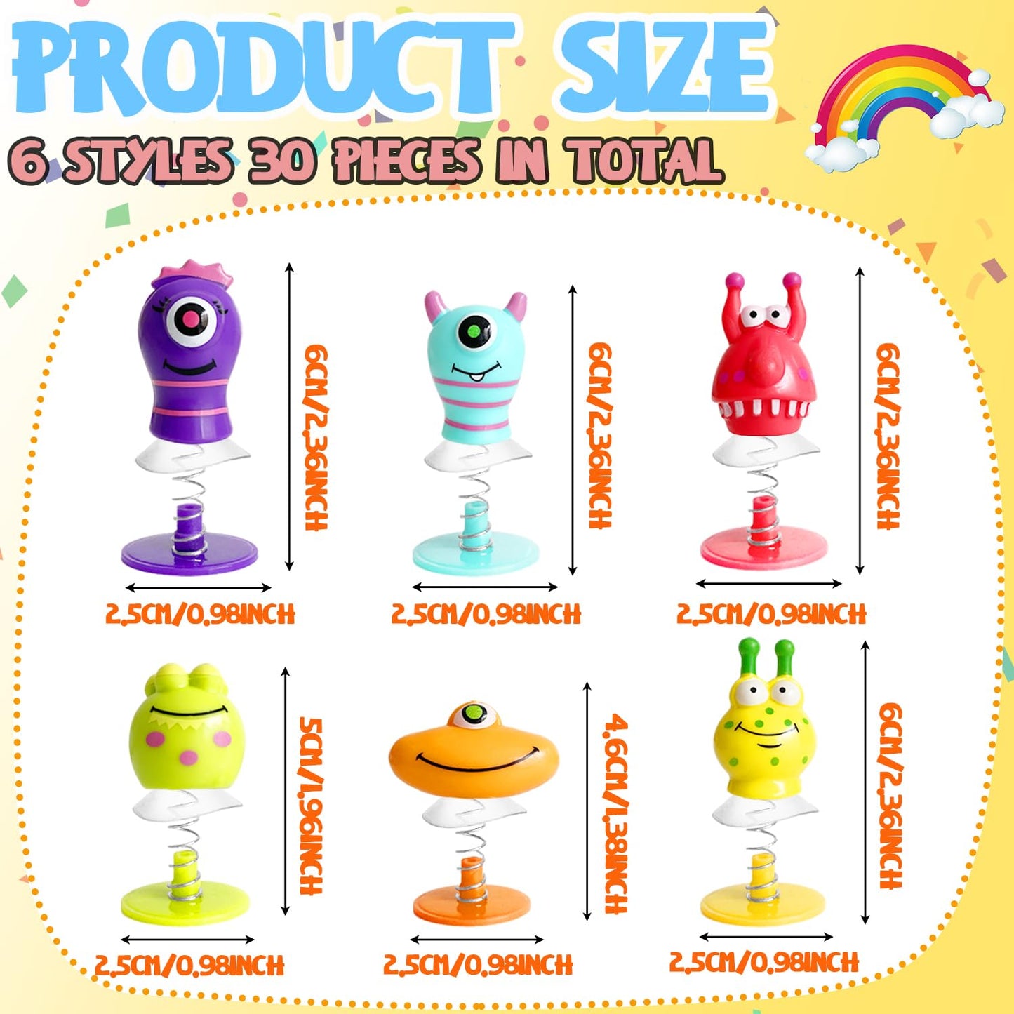 Eerrhhaq 30 PCS Spring Launchers Toys, Multi-Color Plastic Jumping Popper Toy for Kids, Medium Size, Classroom Prizes, Goodie Bags