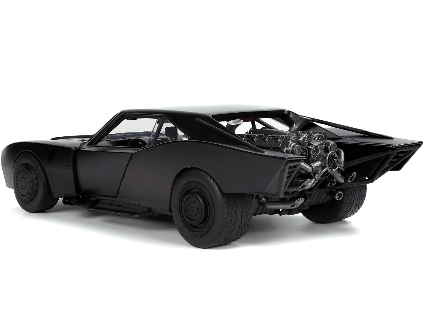 Jada Toys Dc Comics The Batman 1:18 Batmobile With Lights Die-Cast Car & 3.75' Batman Figure, Toys For Kids And Adults ,Black