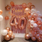 Paticool 40 Number Balloon Rose Gold 40 Inch, Large 40 Number Foil Mylar Balloons For 40Th Birthday Party Celebration Decoration