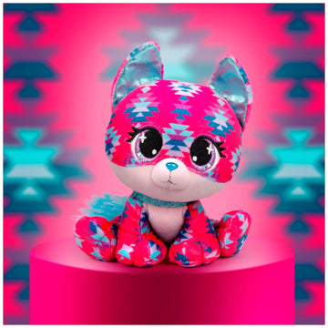 Gund P.Lushes Designer Fashion Pets Ciera Sunset Fox Stuffed Animal, Pink/Blue, 6