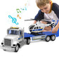 DOWELLIN 22'' Semi Police Truck Toy with Helicopter for Kids Toddlers -Police Car Toys, Birthday for Boy Girl Toddler Child 3 4 