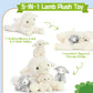Beniny 5Pcs Lamb Stuffed Animal Set, Mommy Lamb Plush 20 Inch With 4 Baby Lambs In Her Zippered Tummy, Stuffed Sheep Plushie Toy