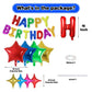 Happy Birthday Balloons Banner, Colorful Happy Birthday Foil Balloons 16 Inch Mylar Foil Letter Balloons With 8 Pcs Multi-Color