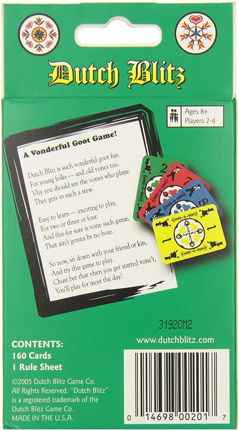 Dutch Blitz: The Original Fast Paced Card Game, Contains 160 Cards, Quick And Easy To Learn, Great Family Game, Fun For Everyone