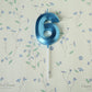 2.76 inch Blue 6 Birthday Candles,3D Number 6th Cake Topper for Birthday Decorations No 16 26 61 62 63 64 65 66 67 68