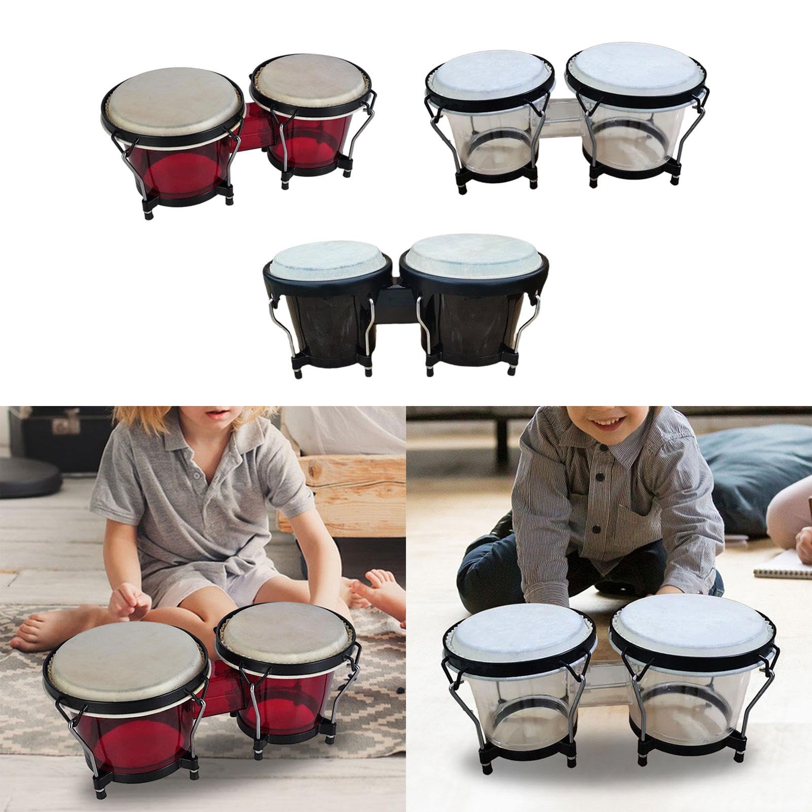 Bnf 6 And 7 Bongo Drum Set Crafted Percussion Instrument For Kids And Adults Red|Toys & Hobbies | Educational | Music & Art