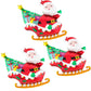 Hadckja Santa Claus Balloons Christmas Balloons Sleigh Santa Claus Foil Balloons For Christmas-Themed Party Birthday Party Suppl