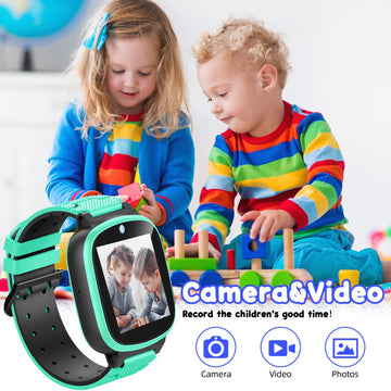 Luoba Smart Watch For Kids, Toys For 3-10 Year Old Boys Girls, 1.44' Kids Watch With 20 Puzzle Games Camera Alarm Educational Learning Toddler Watch Birthday For Boys Girls Age 4 5 6 (Green)