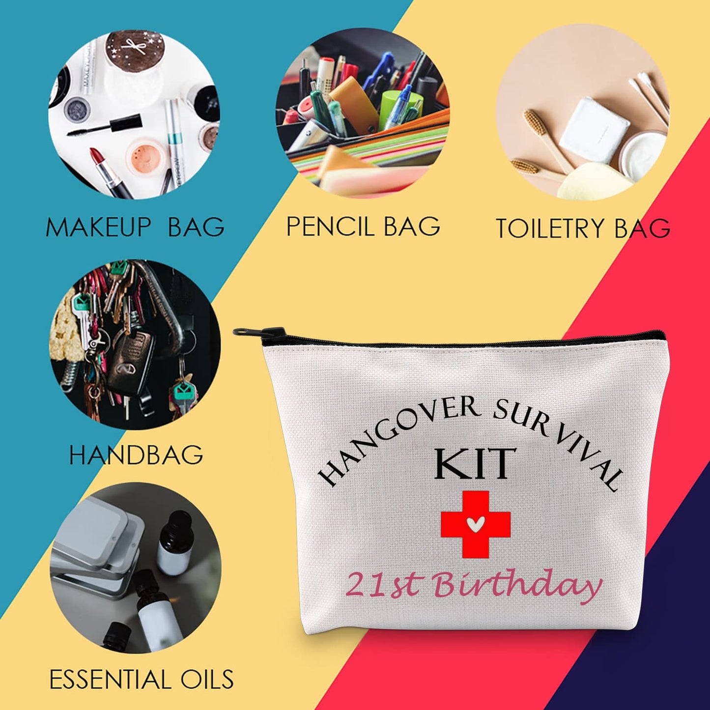 Mnigiu 21St Birthday Hangover Kit - Pouch - Favor Bag