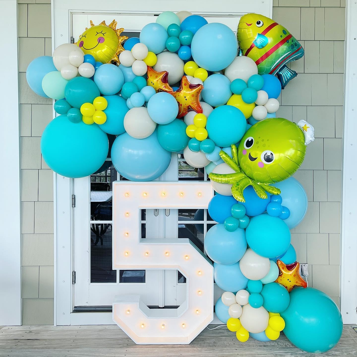 Bezente Teal Giant Balloons 36 Inch - 8 Pack Jumbo Teal Balloons Large Round Turquoise Latex Balloons For Wedding Baby Shower Bi