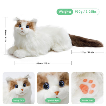 Elephant Robotics Metacat Bicolor B&W - Interactive Companion Pets Robot Cat With Voice Command/Heartbeat/Animation Interaction - Gifts For All Ages - Realistic & Lifelike, Type-C Charging