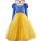 Szytypyl Snow White Costume For Girls Classic Princess Birthday Fancy Tulle Dress