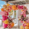 Coral Pink Teal Blue Gold Balloon Garland kit