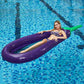 OUKEYI Inflatable Pool Float Chair - Large Purple PVC Eggplant Design (250x110cm) - Ideal for Adults and Kids Enjoying Pool Time