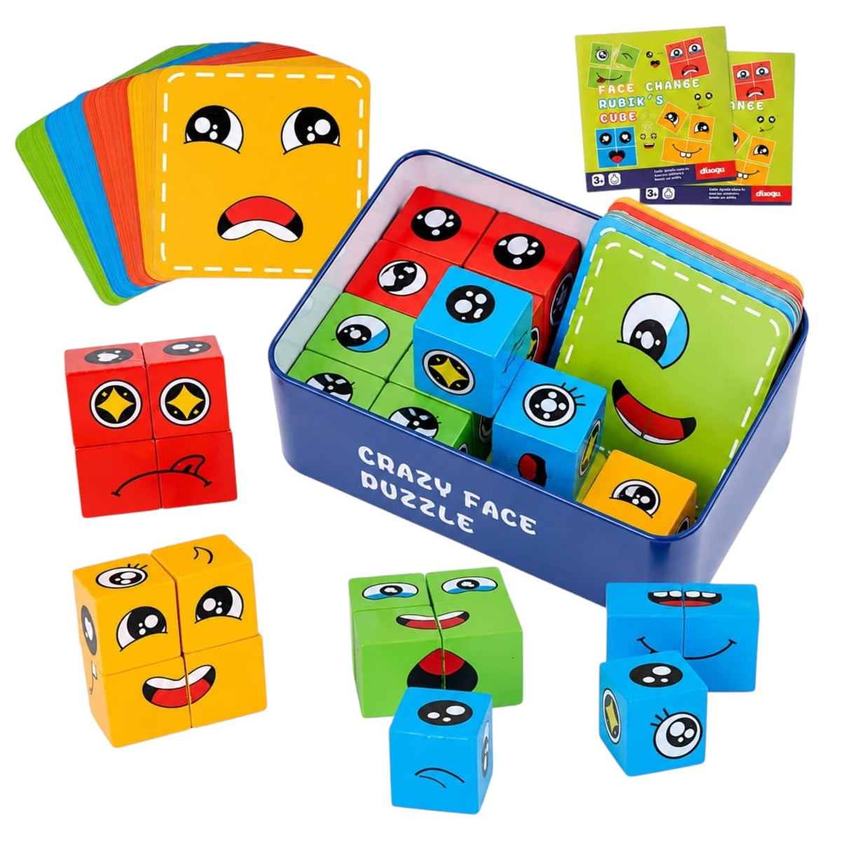 Funny Face Expression Matching Puzzle Game for Kids 3+Years |Educational Brain Teaser & Emotion Recognition Toy for Boys & Girls